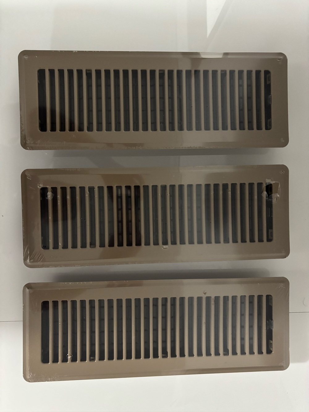 Floor Register 4x14, 3 Pack Brown Floor Vent Covers For Home NEW